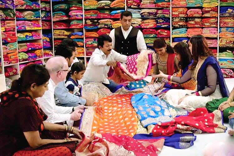 Selling,Textile,Bazaar,Sari,Market,Customer,Shopping,Event,Linens,Marketplace