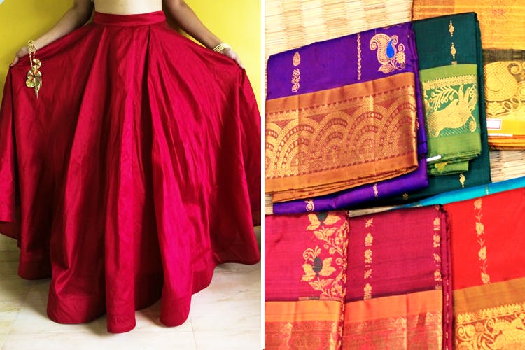 Clothing,Pink,Magenta,Maroon,Red,Yellow,Purple,Textile,Formal wear,Silk