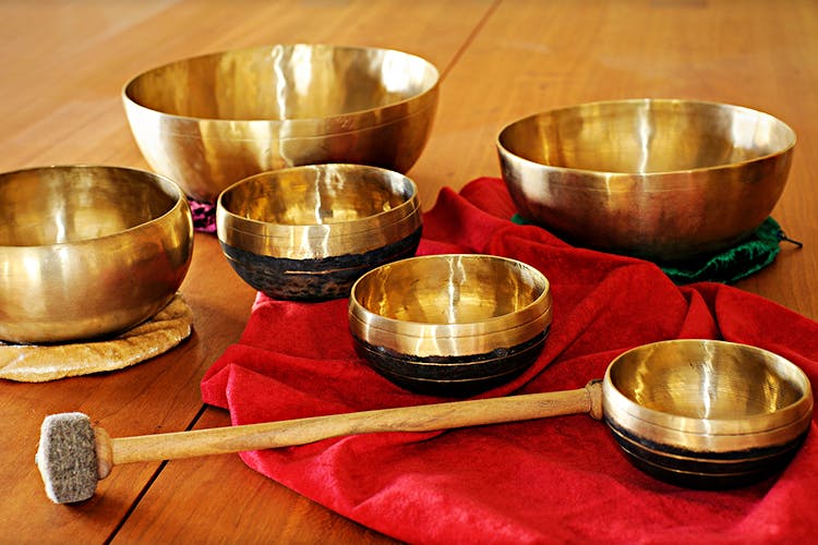 Bell,Singing bowl,Idiophone,Musical instrument,Bowl,Brass,Metal,Tableware,Mixing bowl