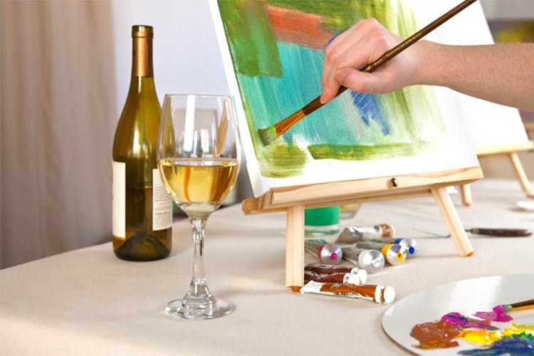 Turn Your Saturday Into A Satur Yay At This Wine And Paint Party In G   091017wineandpaintparty 01 