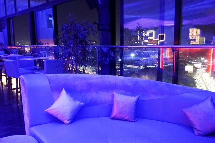 Blue,Lighting,Purple,Cobalt blue,Room,Light,Furniture,Majorelle blue,Couch,Interior design