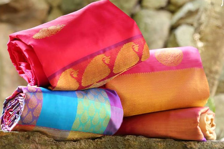 Orange Kanchipuram Silk Saree