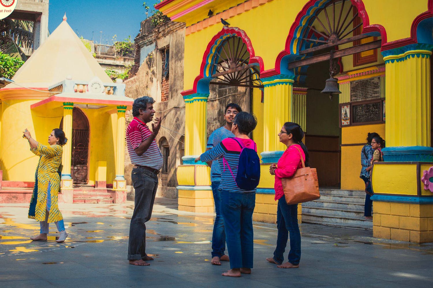 Yellow,Majorelle blue,Temple,Fun,Leisure,World,Tourism,Place of worship,Architecture,Temple