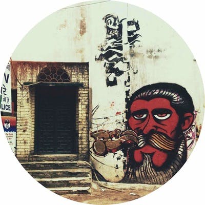 Art,Plate,Illustration,Dishware,Street art,Beard,Fictional character,Graffiti