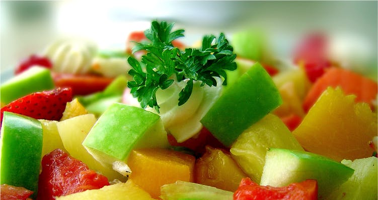 Food,Dish,Fruit salad,Cuisine,Vegetable,Ingredient,Salad,Garnish,Produce,Vegetarian food