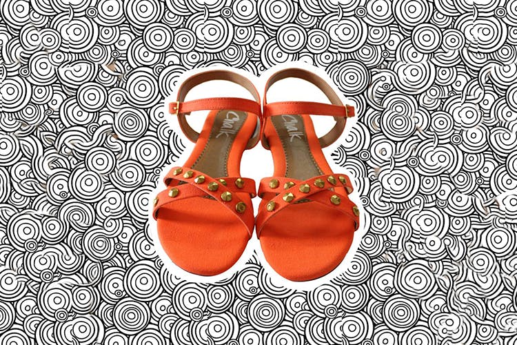 Footwear,Orange,Shoe,Sandal,Illustration