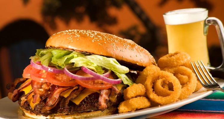Dish,Food,Cuisine,Junk food,Fried food,Hamburger,Onion ring,Fast food,Ingredient,Veggie burger