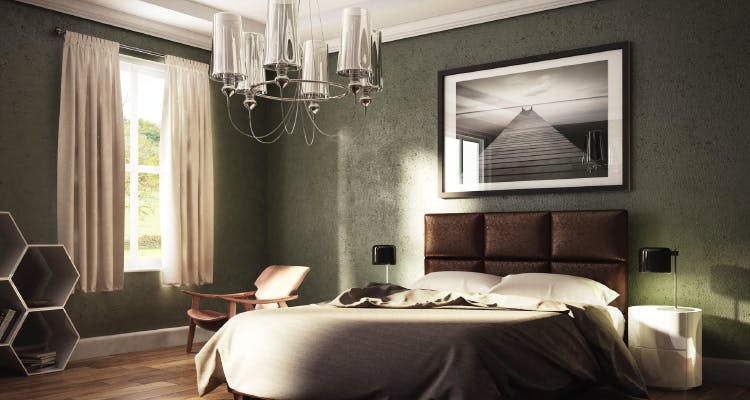 Room,Bedroom,Furniture,Interior design,Wall,Bed,Ceiling,Bed frame,Property,Lighting