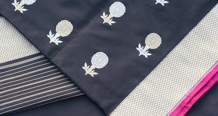 Textile,Linens,Tablecloth,Pattern,Plant,Fashion accessory,Silver