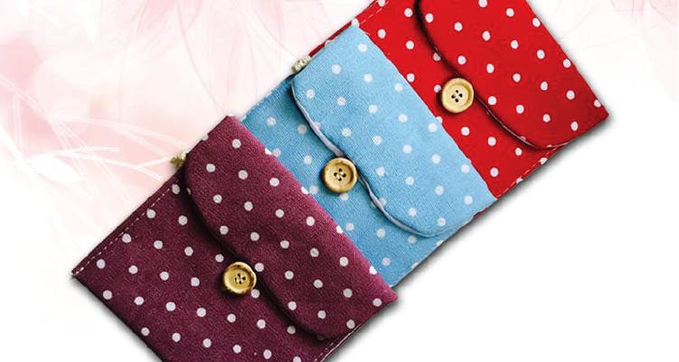 Blue,Pattern,Red,Pink,Polka dot,Coin purse,Design,Fashion accessory,Button,Textile