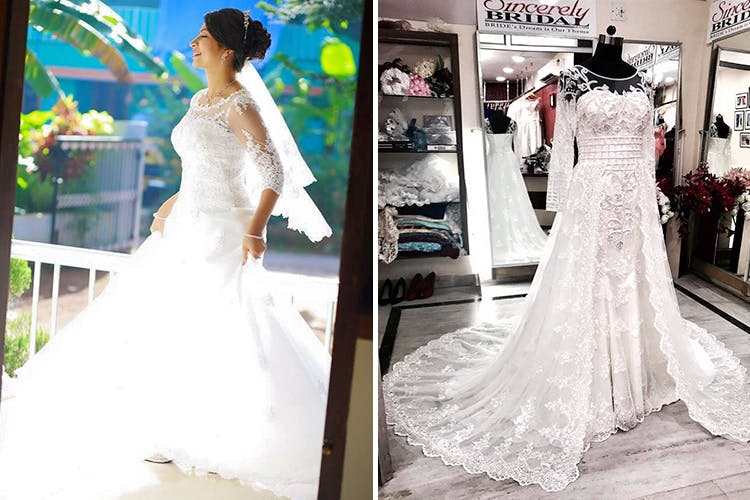 GownLink Classic White A-Line Bridal Gown with Full Sleeves and Long T-hoanganhbinhduong.edu.vn