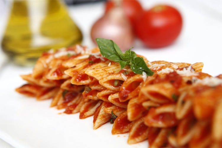 Food,Cuisine,Dish,Ingredient,Pasta pomodoro,Taglierini,Italian food,Arrabbiata sauce,Amatriciana sauce,Staple food