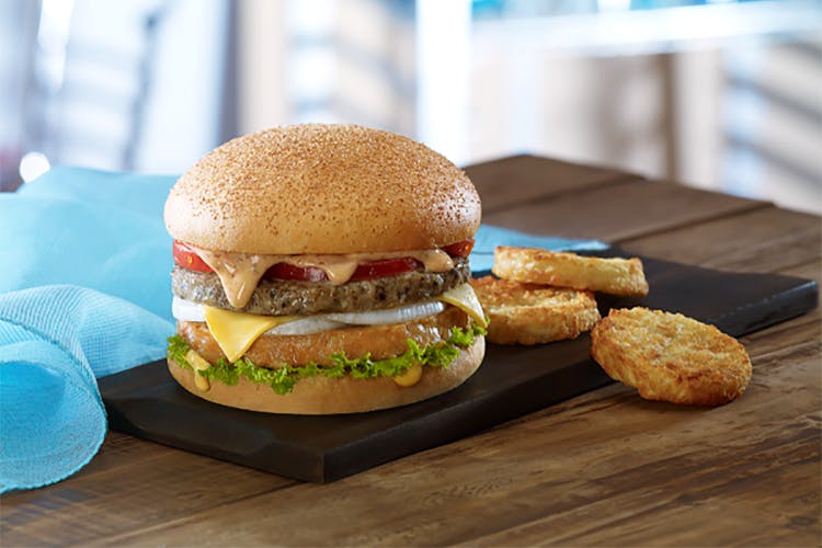 Dish,Food,Hamburger,Junk food,Fast food,Veggie burger,Cuisine,Breakfast sandwich,Ingredient,Salmon burger