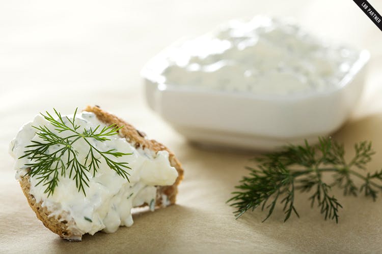Food,Ingredient,Dish,Cuisine,Cervelle de canut,Tzatziki,Dairy,Goat cheese,Dill,Camembert Cheese