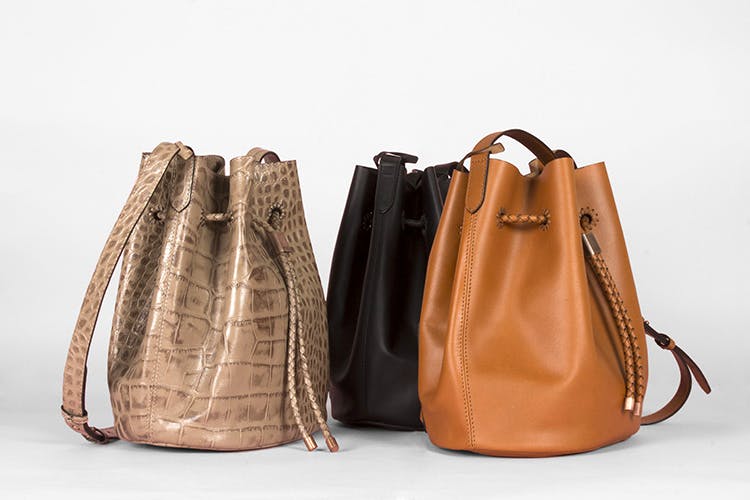 All-Leather Bucket Bags, Backpacks, & Saddle Bags at Vitasta