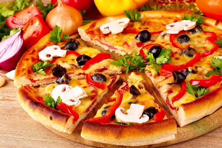 Dish,Food,Pizza,Cuisine,Ingredient,Flatbread,Pizza cheese,Fast food,Italian food,Recipe