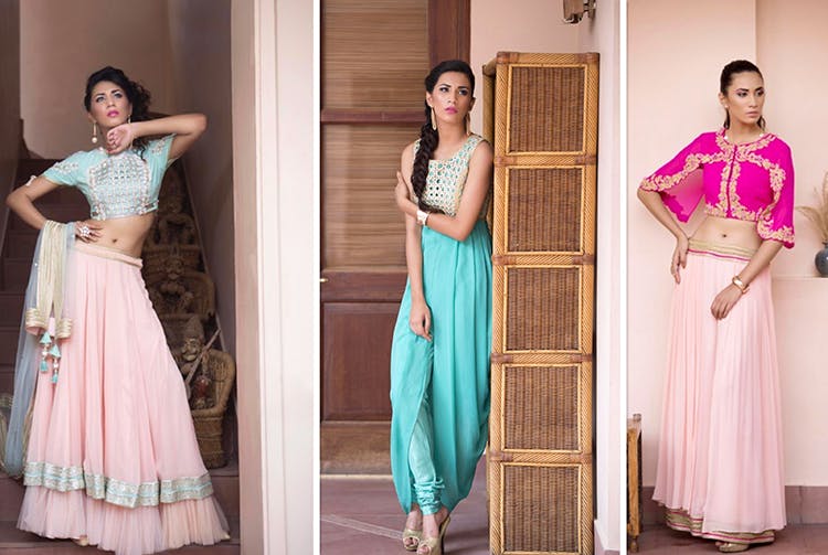 Clothing,White,Pink,Dress,Green,Sari,Formal wear,Turquoise,Yellow,Aqua