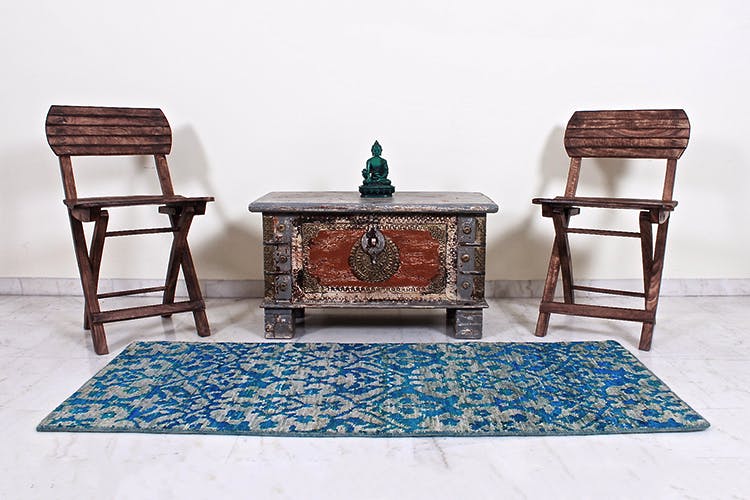Furniture,Blue,Table,Turquoise,Room,Coffee table,Chair,Floor,Tile,Interior design