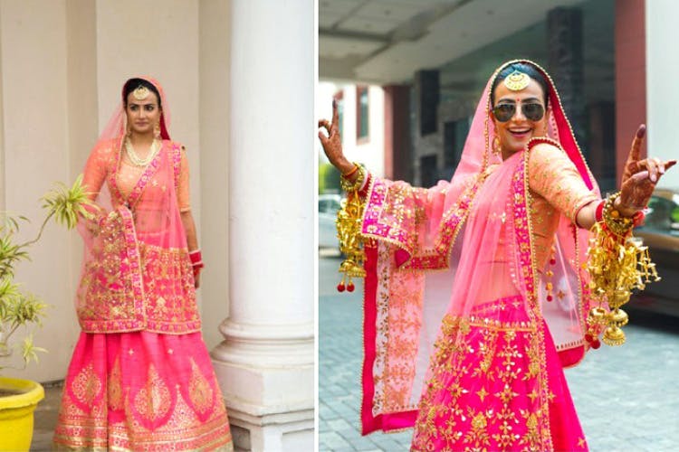 Pink,Clothing,Yellow,Formal wear,Tradition,Sari,Fashion,Dress,Textile,Magenta