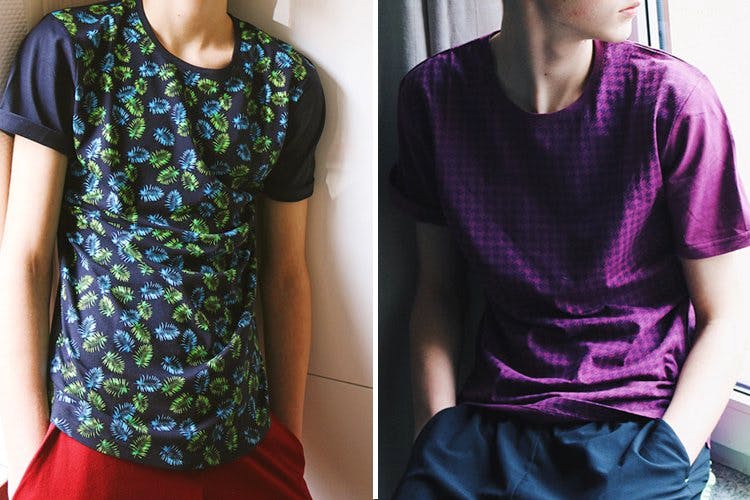 Clothing,T-shirt,Purple,Sleeve,Neck,Violet,Dress,Shoulder,Pattern,Blouse