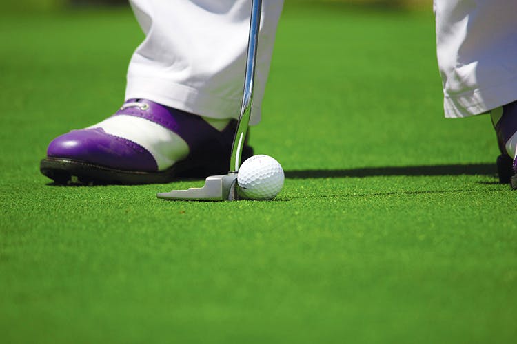 Sport venue,Golf,Sports equipment,Green,Golf ball,Ball game,Ball,Putter,Grass,Sports