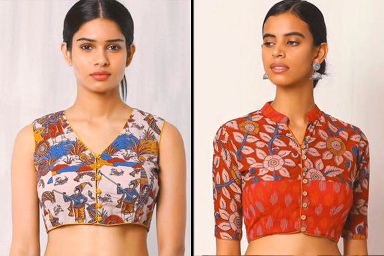 buy readymade kalamkari blouses online