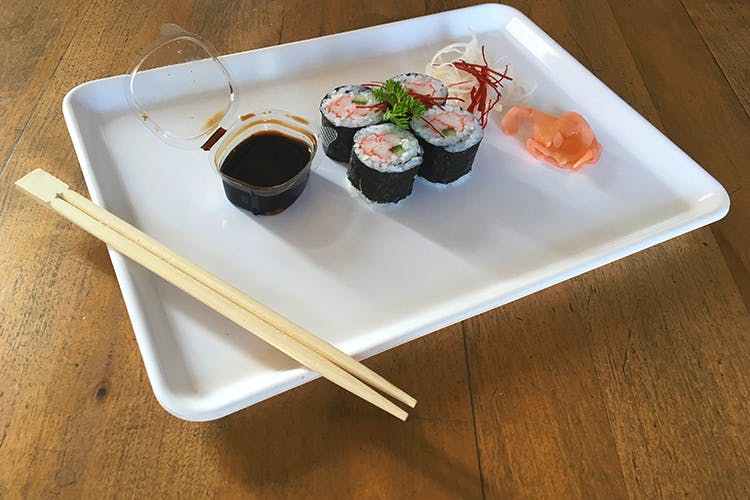 Sushi,Dish,Food,Chopsticks,Cuisine,California roll,Comfort food,Gimbap,Ingredient,Japanese cuisine