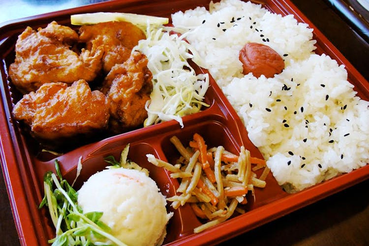 Dish,Food,Cuisine,White rice,Steamed rice,Meal,Bento,Ingredient,Lunch,Comfort food