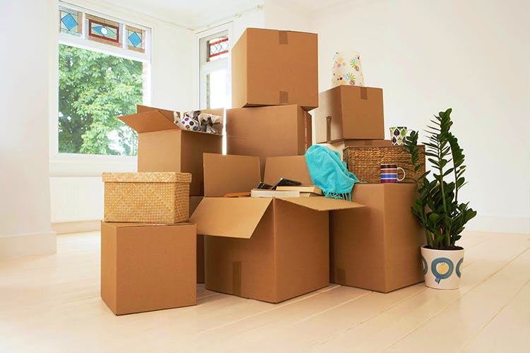 Cardboard,Box,Carton,Shipping box,Furniture,Room,Packaging and labeling,Architecture,Interior design,Relocation