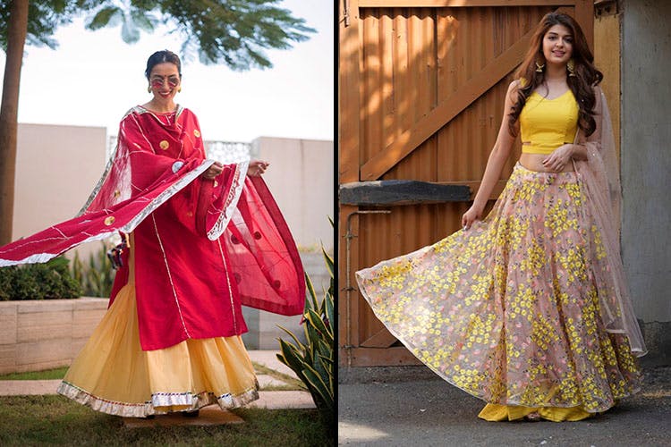 Clothing,Yellow,Dress,Pink,Sari,Formal wear,Fashion,Magenta,Tradition,Gown