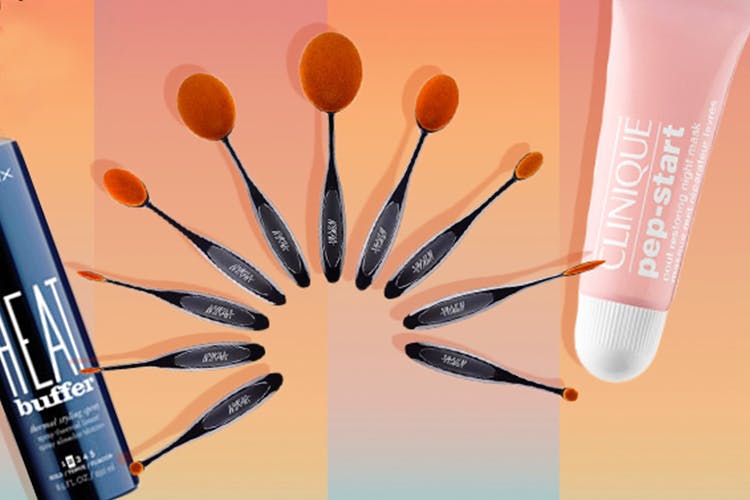 Orange,Eyebrow,Makeup brushes,Brown,Material property,Font,Brush,Brand,Cosmetics