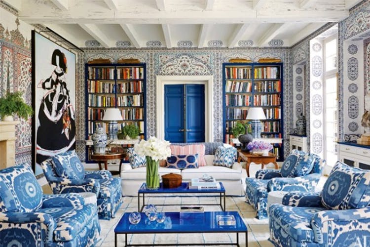Living room,Room,Interior design,Blue,Property,Building,Furniture,Wall,Blue and white porcelain,Home