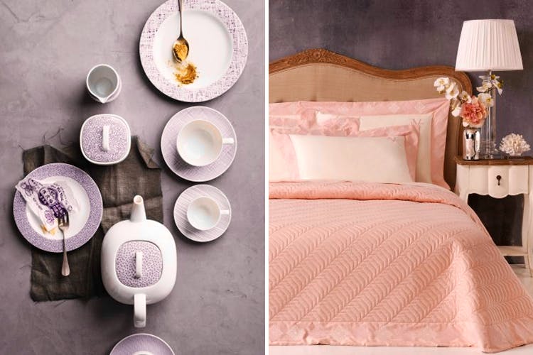 Bedroom,Bedding,Bed sheet,Pink,Room,Furniture,Purple,Bed,Interior design,Textile
