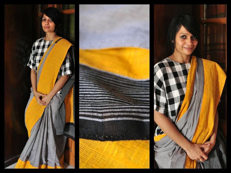 Clothing,Yellow,Fashion model,Sari,Formal wear,Textile,Fashion,Fashion design,Neck,Silk
