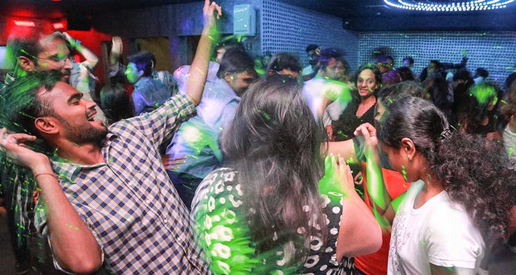 Green,Event,Youth,Crowd,Nightclub,Party,Leisure,Music venue,Disco,Holiday
