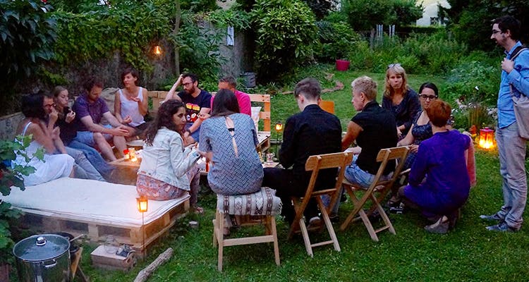 Event,Community,Recreation,Backyard,Leisure,Table,Crowd,Sitting,Style