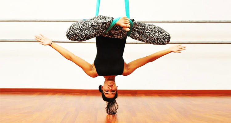 Samantha Akkineni amazes with aerial yoga pose