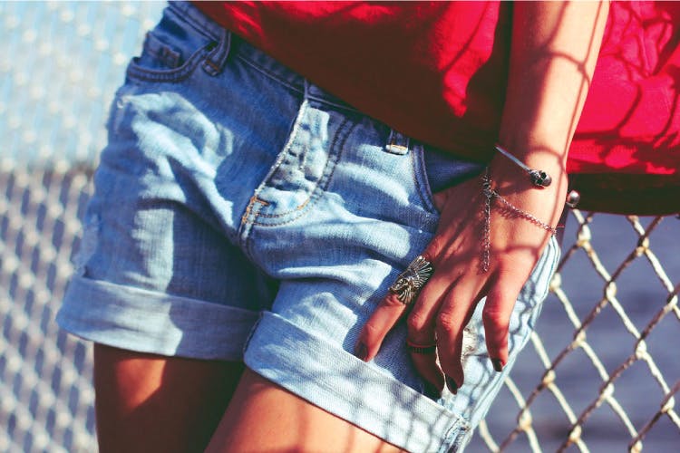 Denim,Jeans,Clothing,Red,Shorts,Street fashion,Fashion,Leg,Hand,Plaid