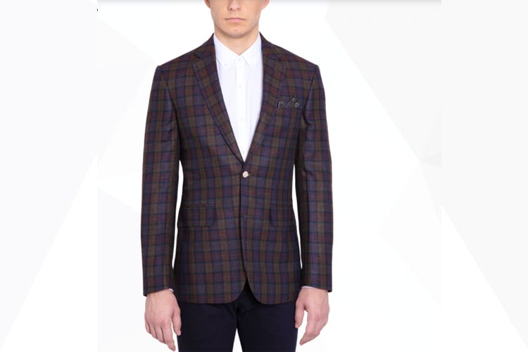 Clothing,Suit,Outerwear,Blazer,Jacket,Formal wear,Pattern,Plaid,Gentleman,Tuxedo
