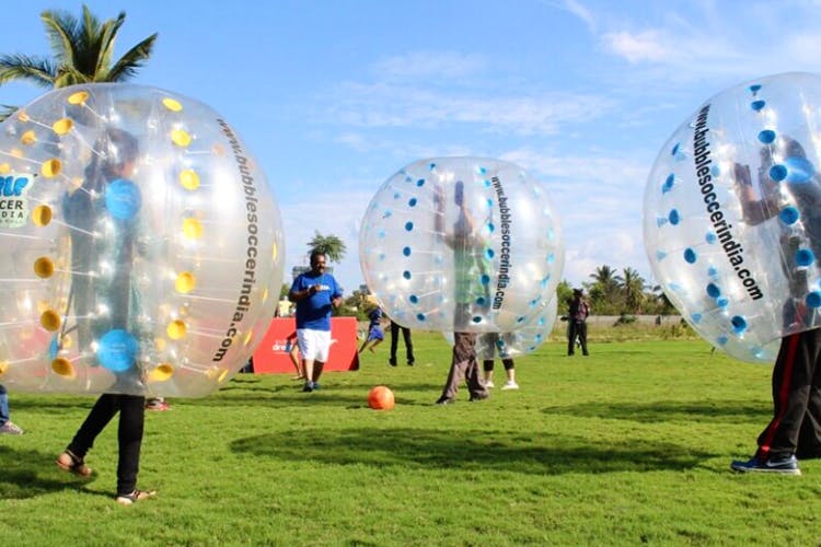 Fun,Sky,Games,Inflatable,Ball,Leisure,Grass,Tree,Tourist attraction,Recreation