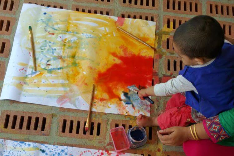Painting,Watercolor paint,Painter,Visual arts,Artist,Child art,Art,Paint,Play,Child