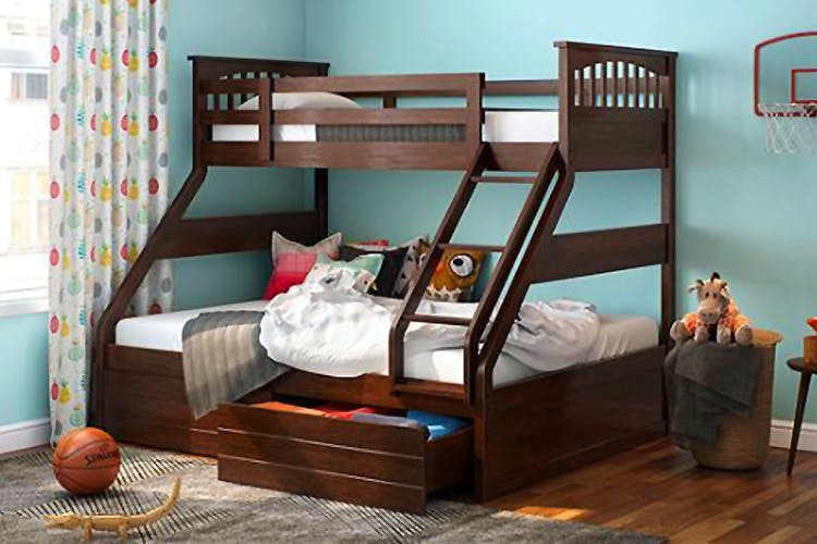 Bed,Furniture,Bunk bed,Bedroom,Room,Bed frame,Mattress,Bed sheet,Stairs,Interior design