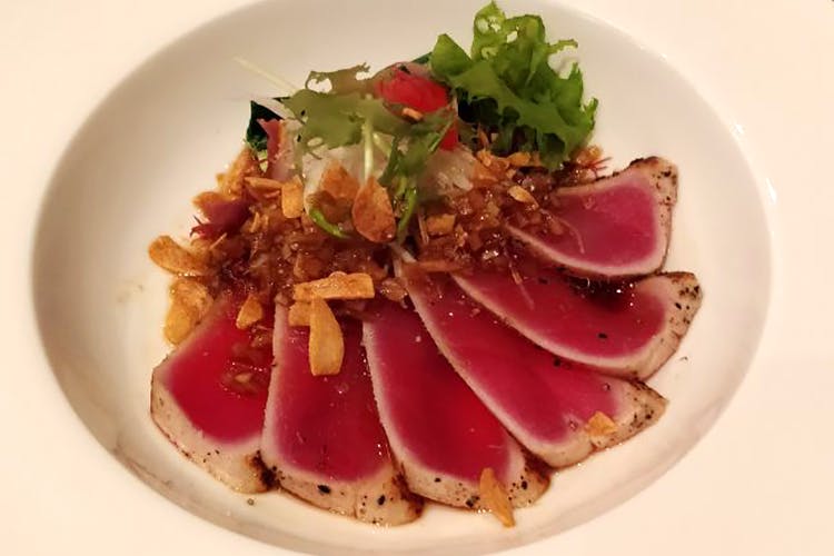 Dish,Food,Cuisine,Tataki,Ingredient,Meat,Produce,appetizer,Carpaccio,Leaf vegetable