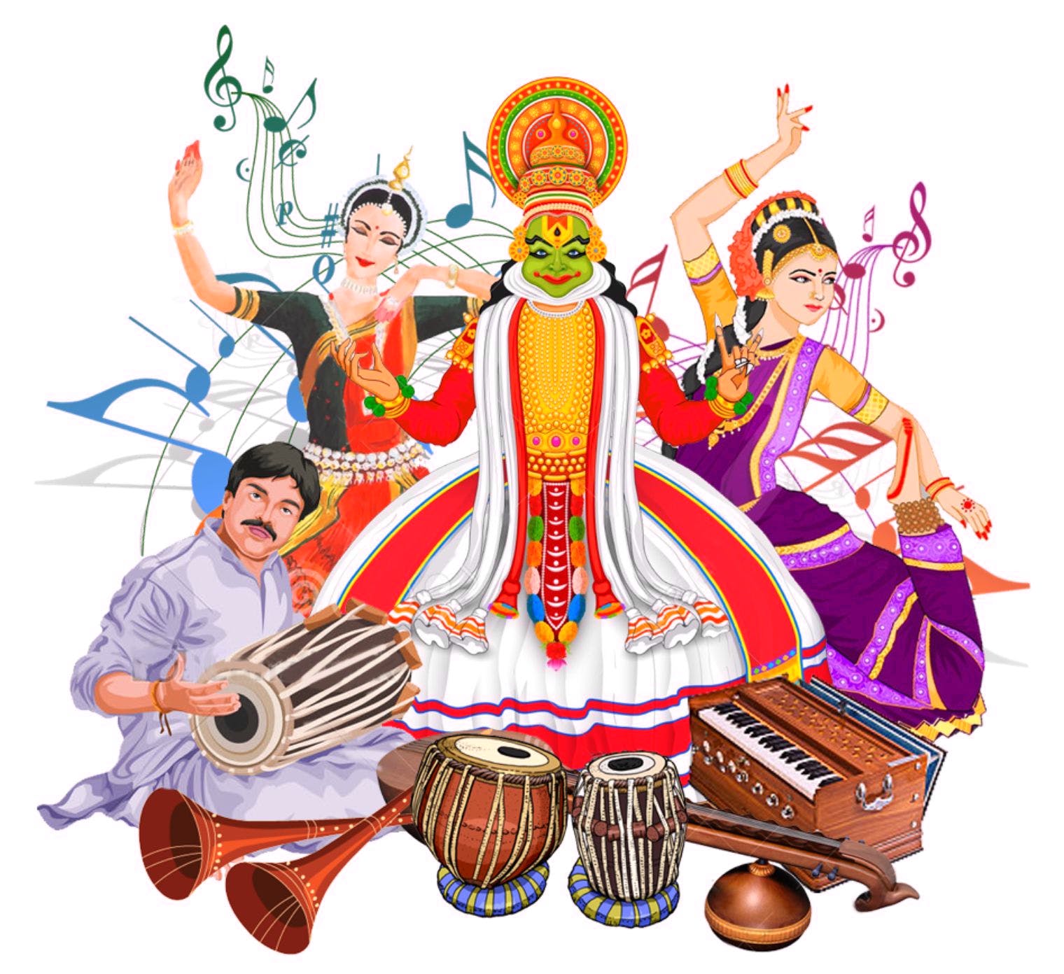 Illustration,Indian musical instruments,Folk dance,Clip art,Graphics,Art