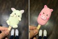 Pink,Domestic pig,Finger,Hand,Suidae,Toy,Comfort food