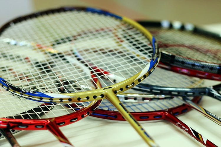 Racket,Tennis racket,Rackets,Badminton,Racquet sport,Tennis Equipment,Tennis racket accessory,Strings,Sports equipment,Speed badminton