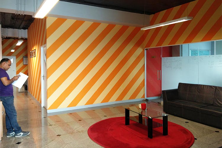 Red,Orange,Architecture,Wall,Interior design,Room,Building,Ceiling,Design,Floor