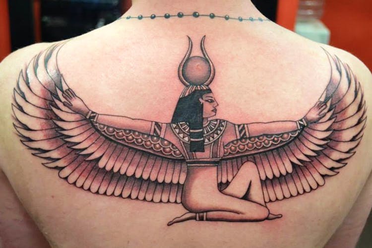 Tattoo,Shoulder,Joint,Wing,Arm,Temporary tattoo,Muscle,Neck,Back,Flesh
