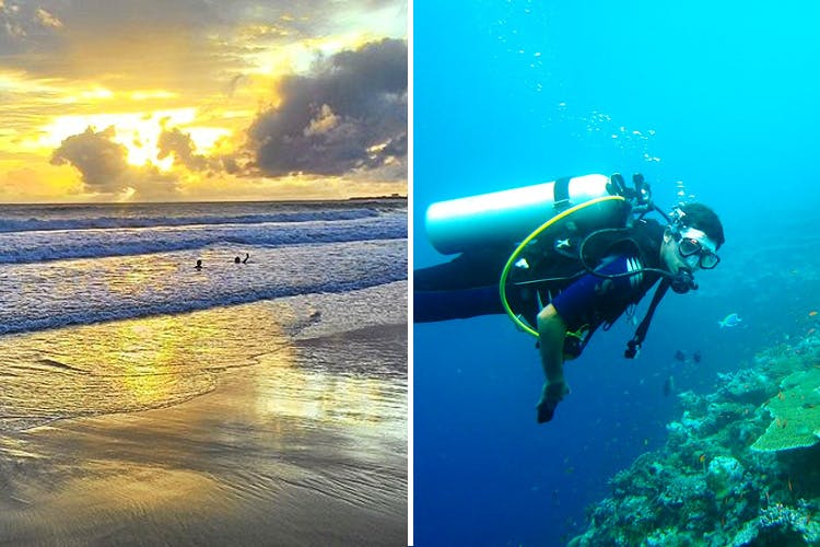 Underwater,Scuba diving,Diving equipment,Snorkeling,Underwater diving,Ocean,Divemaster,Dry suit,Sky,Sea