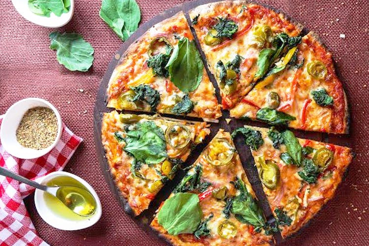 Dish,Food,Cuisine,Pizza,Ingredient,Flatbread,California-style pizza,Italian food,Produce,Pizza cheese